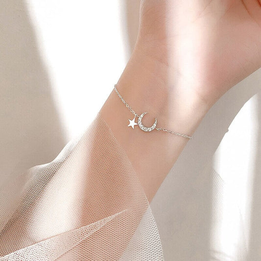 Illuminating Crescent Moon Bracelet